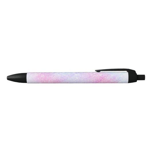 Magisch Iridescent Glitter bespaart roze design Zwarte Inkt Pen (Bovenkant)