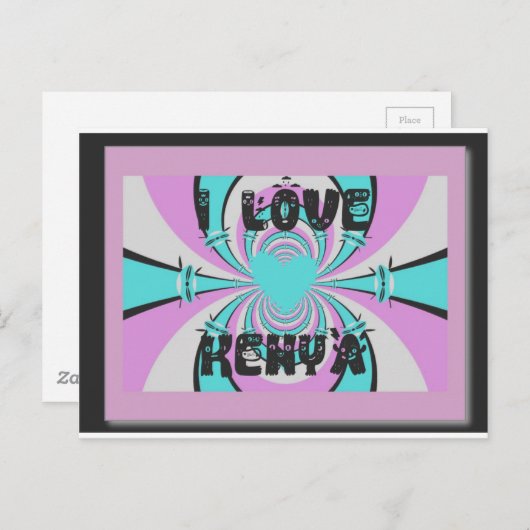 Magisch Kenia: IK HOU VAN KENIA Briefkaart (Voorkant / Achterkant)