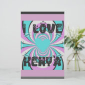 Magisch Kenia: IK HOU VAN KENIA Briefpapier (Staand voorkant)