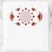 Magisch Kenia: Kaleidoscoop Cultuur identiteit 🇰� Ovale Sticker (Tas)