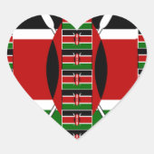 🇰🇪 Magisch Kenia: Lijst van Eenheid en Trots Hart Sticker (Voorkant)