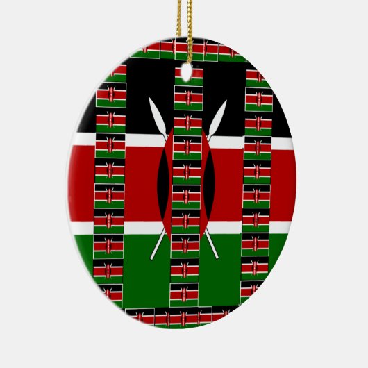 🇰🇪 Magisch Kenia: Lijst van Eenheid en Trots Keramisch Ornament (Rechts)