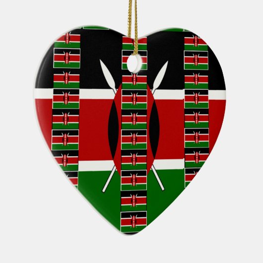 🇰🇪 Magisch Kenia: Lijst van Eenheid en Trots Keramisch Ornament (Rechts)