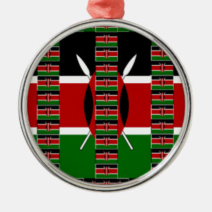 🇰🇪 Magisch Kenia: Lijst van Eenheid en Trots Metalen Ornament