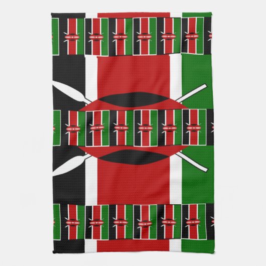 🇰🇪 Magisch Kenia: Lijst van Eenheid en Trots Theedoek (Verticaal)