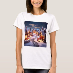 Magisch Kerstbrood Dorp 's Nachts T-shirt