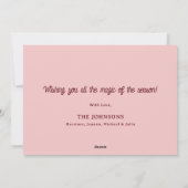 Magisch Kerstdorp Gepersonaliseerd Feestdagenkaart (Achterkant)