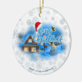 Magisch kerstdorp keramisch ornament (Links)