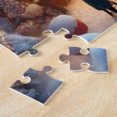 Magisch Kerstdorp Santa Reindeer Winter Legpuzzel (Zijkant)