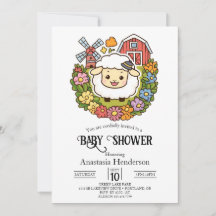 Magisch kleurrijk schaap Baby shower