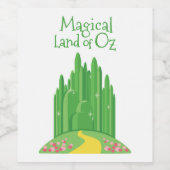 Magisch land van Oz Wijn Etiket (Enkel label)