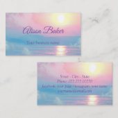 Magisch landschap in roze zonnebank visitekaartje (Voorkant / Achterkant)