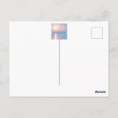 Magisch landschap in roze zonsondergang briefkaart (Achterkant)