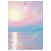 Magisch landschap in roze zonsondergang klembord (Achterkant)