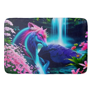 Magisch Landschap Waterval en Bloemen Twee Badmat