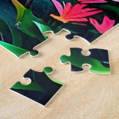 Magisch Landschap Waterval en Bloemen Twee Legpuzzel (Zijkant)