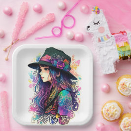 MAGISCH MEISJE PAPIEREN BORDJE