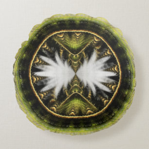 Magisch mystiek fractaal ornament met fractal rond kussen
