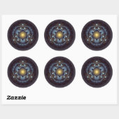 Magisch mystisch friet patroon ronde sticker (Vel)