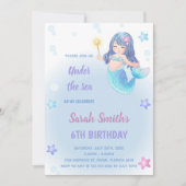 Magisch onder het Zee Uitnodigingen voor meisjes (Voorkant)