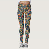 Magisch Oriental Rug Pattern in Blue and Red Leggings (Voorkant)