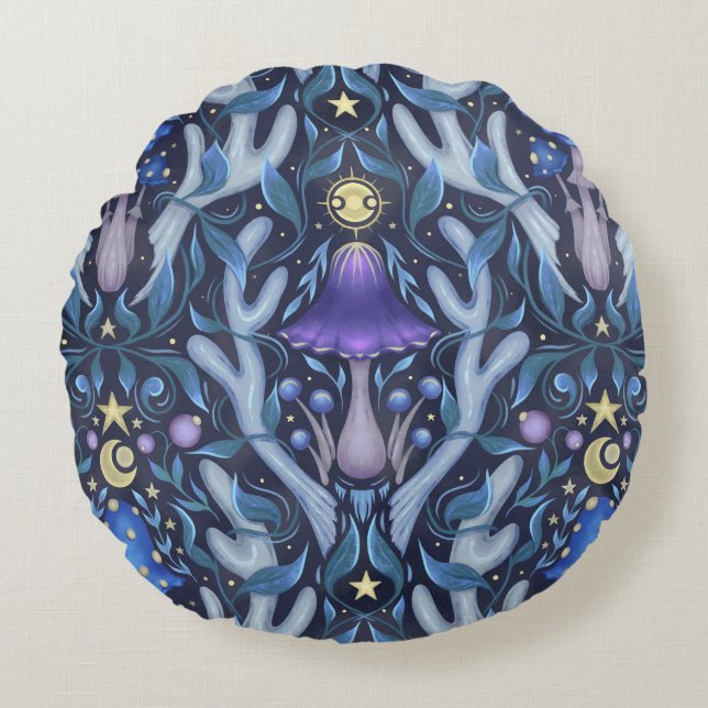 magisch ornament rond kussen (Voorkant)