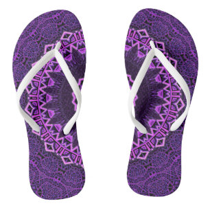 Magisch paars mandala teenslippers