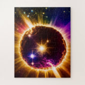 Magisch Paars ongeidentificeerd vliegend object in Legpuzzel (Verticaal)