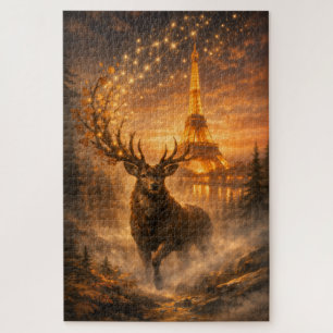 Magisch Parijs Hert Eiffeltoren Herfst Legpuzzel