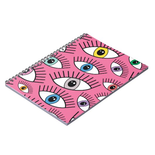 Magisch patroon met kleurrijke ogen. Mystic backgr Notitieboek (Linkerzijde)