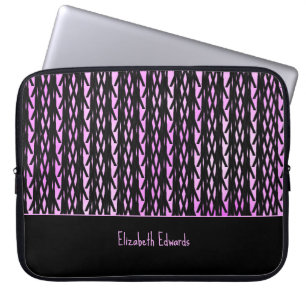 Magisch Patroon-roze, wit en zwart Laptop Sleeve
