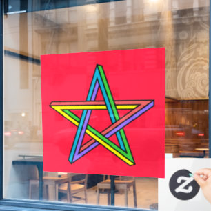 Magisch pentakel raamsticker