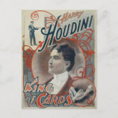  Magisch Poster, Magiciër Harry Houdini Briefkaart (Voorkant)