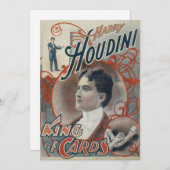  Magisch Poster, Magiciër Harry Houdini Kaart (Voorkant / Achterkant)