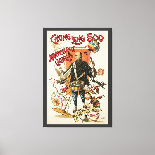 Magisch Poster, Magicisch Chung Ling Soo Canvas Afdruk (Voorkant)