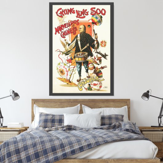 Magisch Poster, Magicisch Chung Ling Soo Canvas Afdruk (Insitu (Slaapkamer))