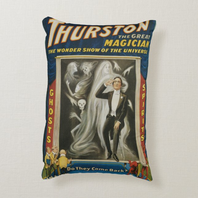  Magisch Poster, Thurston, de Grote Magicus Accent Kussen (Achterkant (Verticaal))