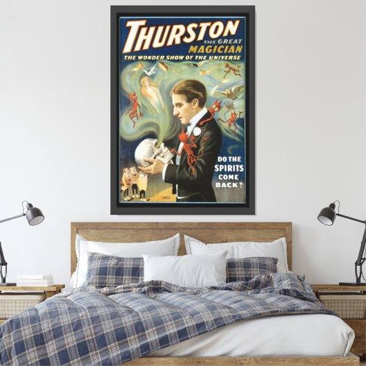 Magisch Poster, Thurston, de Grote Magicus Canvas Afdruk (Insitu (Slaapkamer))