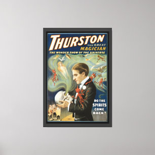 Magisch Poster, Thurston, de Grote Magicus Canvas Afdruk