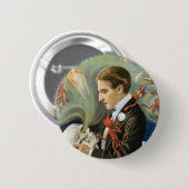 Magisch Poster, Thurston, de Grote Magicus Ronde Button 5,7 Cm (Voorkant /achterkant)