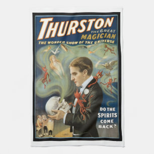 Magisch Poster, Thurston, de Grote Magicus Theedoek