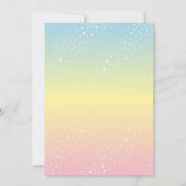 Magisch Regenboog Eenhoorn Meisje Verjaardagsfeest Kaart (Achterkant)