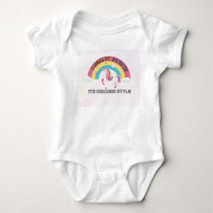 Magisch regenboog eenhoorn ontwerp voor baby's  romper