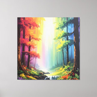 Magisch regenwoudstroompje canvas afdruk