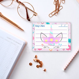 Magisch roze eenhoorn leuk behang 10 cm x 7,5 cm post-it® notes