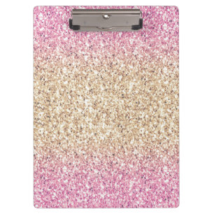 Magisch Roze en Gouden Glitter Ombre Klembord