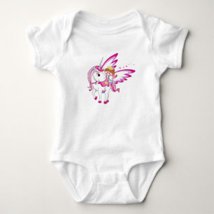 Magisch roze fantasie ontwerp voor meisjes romper
