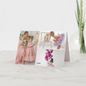 Magisch roze Kasteel Koninkrijk Verjaardag  Bedankkaart (Achterkant)