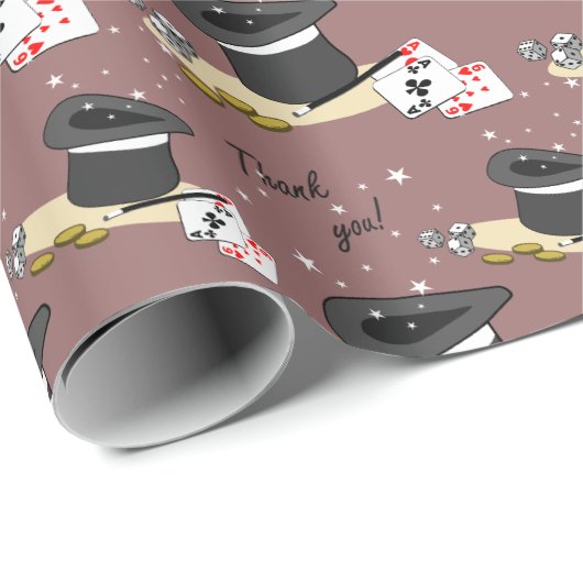 Magisch Show Dank u! Red Cadeaupapier (Rol Hoek)