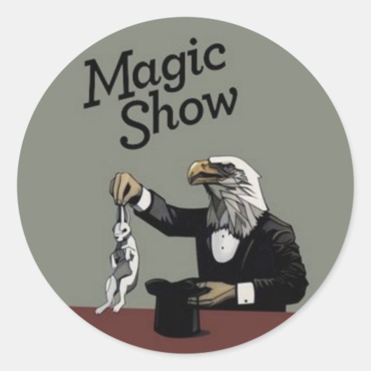 Magisch Show Ronde Sticker (Voorkant)